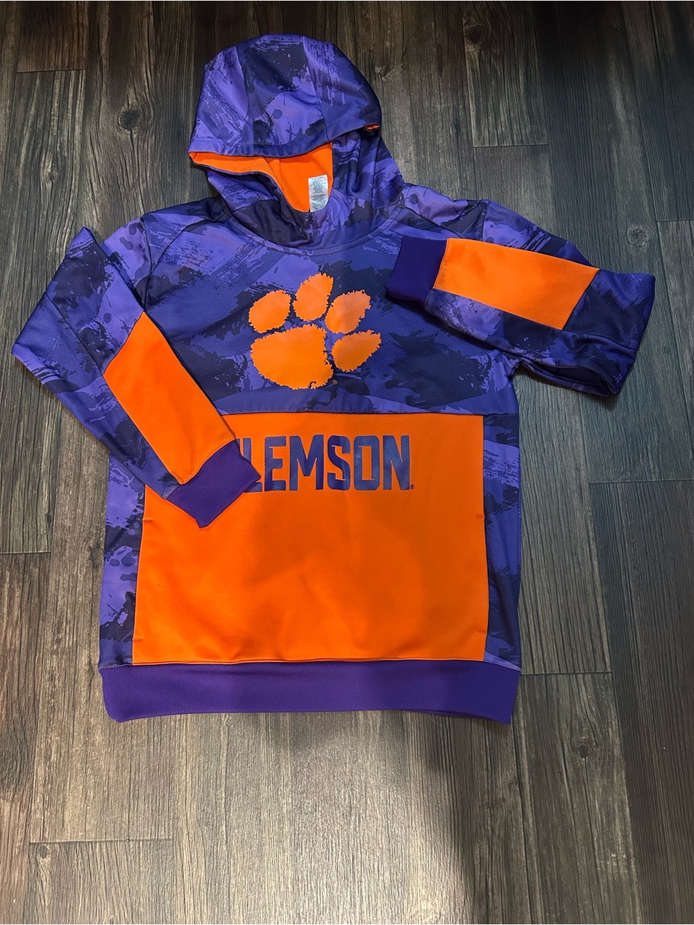 Women’s XL 18/20 Clemson' Purple and Orange Hooded Sweatshirt